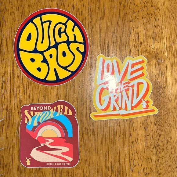 BUNDLE OF NINE COLLECTIBLE DUTCH BROS STICKERS! - Picture 5 of 8